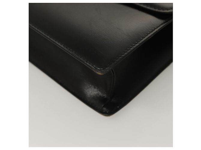 Céline Borsa a Spalla in Pelle Nera e Oro Auth BA3770 Nero D'oro - vista 14