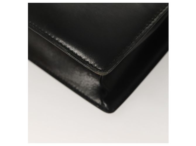 Céline Borsa a Spalla in Pelle Nera e Oro Auth BA3770 Nero D'oro - vista 16