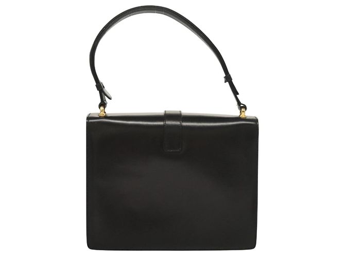 Céline Borsa a Spalla in Pelle Nera e Oro Auth BA3770 Nero D'oro - vista 2