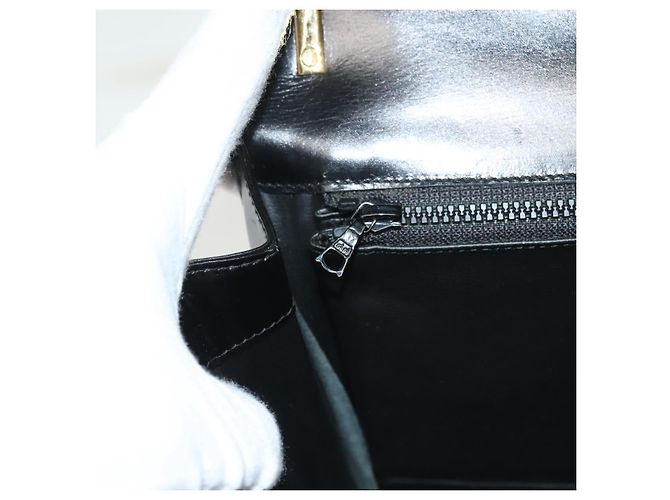 Céline Borsa a Spalla in Pelle Nera e Oro Auth BA3770 Nero D'oro - vista 20