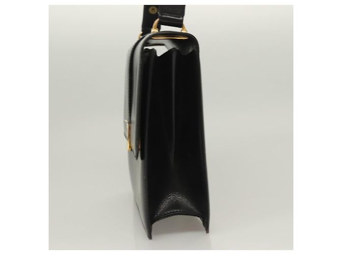 Céline Borsa a Spalla in Pelle Nera e Oro Auth BA3770 Nero D'oro - vista 3