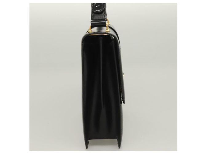 Céline Borsa a Spalla in Pelle Nera e Oro Auth BA3770 Nero D'oro - vista 4