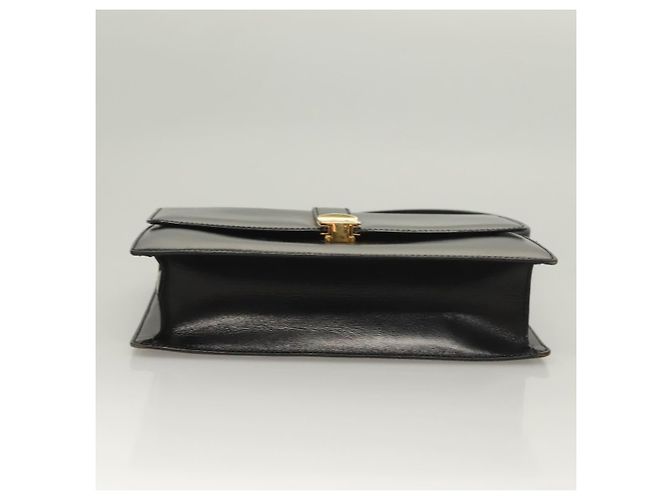 Céline Borsa a Spalla in Pelle Nera e Oro Auth BA3770 Nero D'oro - vista 5