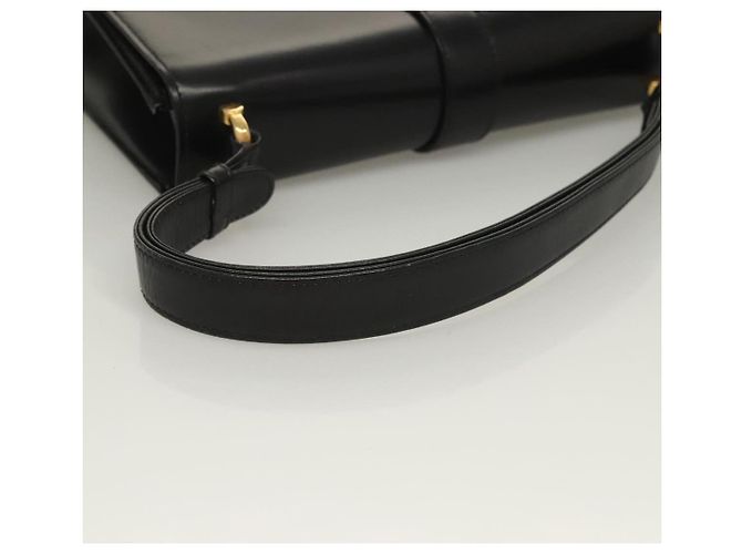 Céline Borsa a Spalla in Pelle Nera e Oro Auth BA3770 Nero D'oro - vista 7