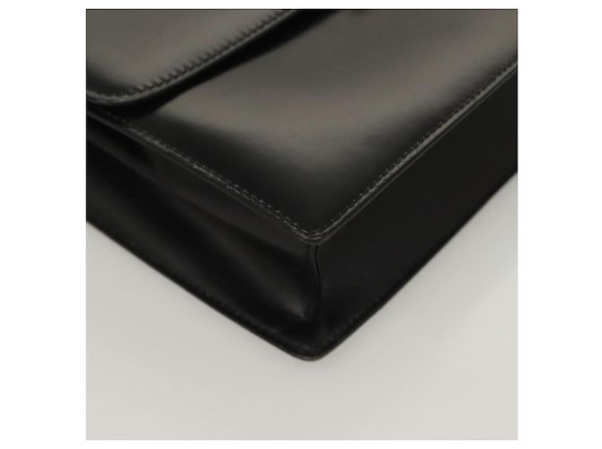 Céline Borsa a Spalla in Pelle Nera e Oro Auth BA3770 Nero D'oro - vista 9