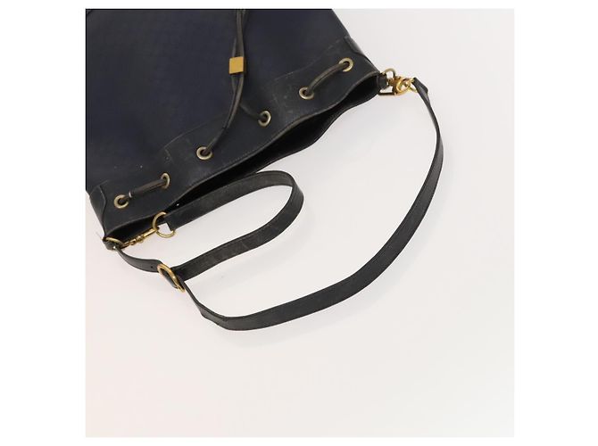 Borsa a Spalla Gucci Micro GG Supreme Sherry Line PVC Blu Navy Oro Auth 125756 D'oro - vista 7