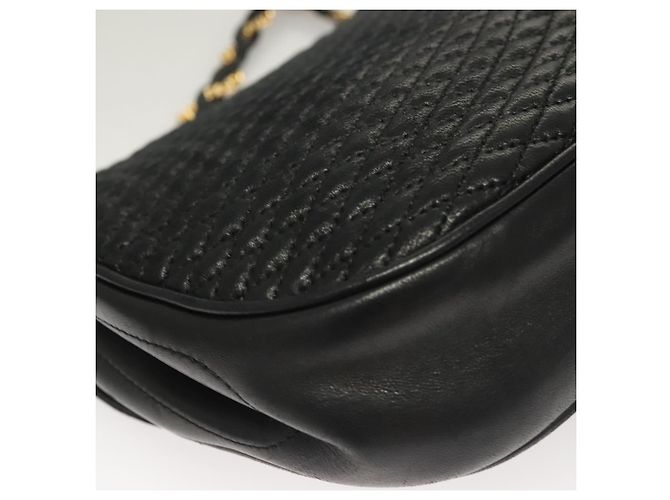 BALLY Borsa a Spalla in Pelle Trapuntata con Catena Nero Oro Auth BA3955 D'oro - vista 15