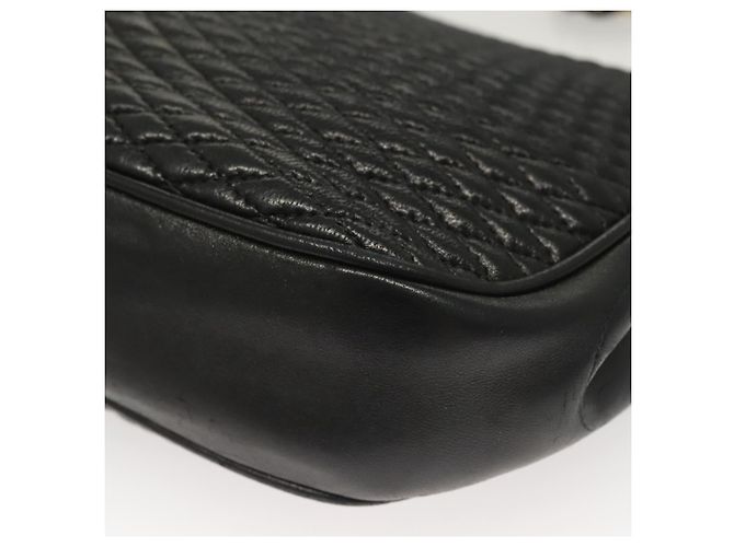 BALLY Borsa a Spalla in Pelle Trapuntata con Catena Nero Oro Auth BA3955 D'oro - vista 16