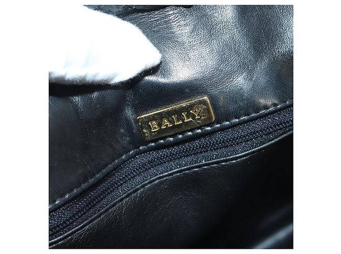 BALLY Borsa a Spalla in Pelle Trapuntata con Catena Nero Oro Auth BA3955 D'oro - vista 18