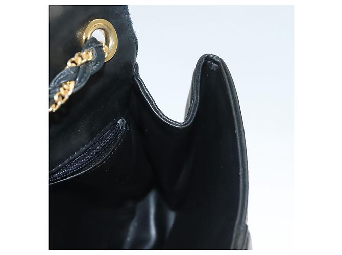 BALLY Borsa a Spalla in Pelle Trapuntata con Catena Nero Oro Auth BA3955 D'oro - vista 19