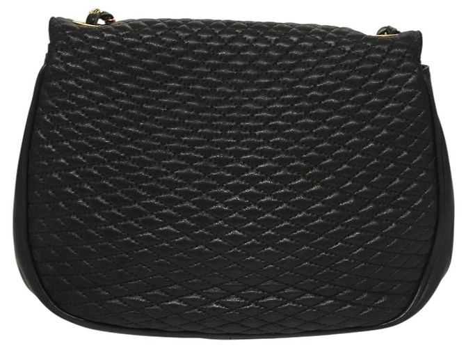 BALLY Borsa a Spalla in Pelle Trapuntata con Catena Nero Oro Auth BA3955 D'oro - vista 2