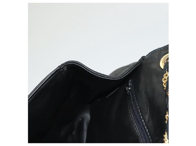 BALLY Borsa a Spalla in Pelle Trapuntata con Catena Nero Oro Auth BA3955 D'oro - vista 20