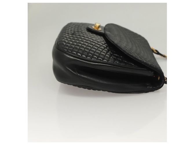 BALLY Borsa a Spalla in Pelle Trapuntata con Catena Nero Oro Auth BA3955 D'oro - vista 3