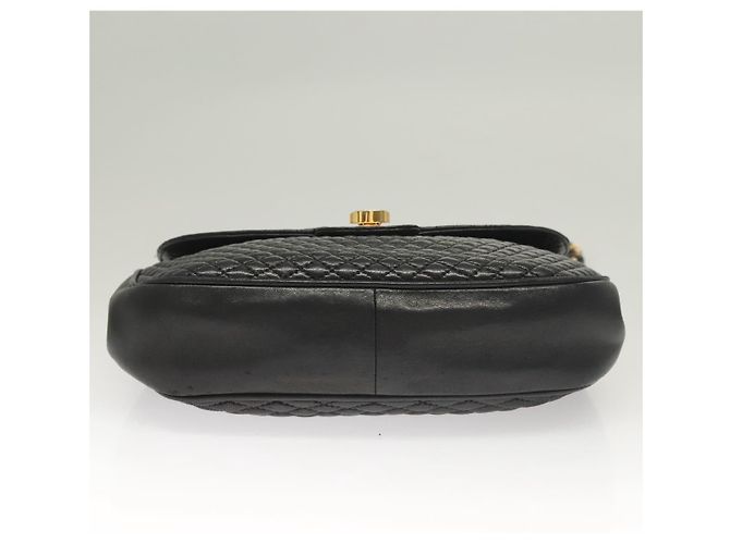 BALLY Borsa a Spalla in Pelle Trapuntata con Catena Nero Oro Auth BA3955 D'oro - vista 5