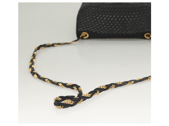 BALLY Borsa a Spalla in Pelle Trapuntata con Catena Nero Oro Auth BA3955 D'oro - vista 7