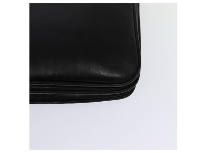 Borsa a spalla in pelle nera e oro della linea Sherry di GUCCI Auth ep9327 Nero D'oro - vista 17