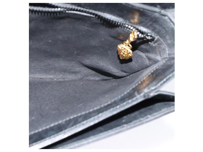 Borsa a spalla in pelle nera e oro della linea Sherry di GUCCI Auth ep9327 Nero D'oro - vista 18