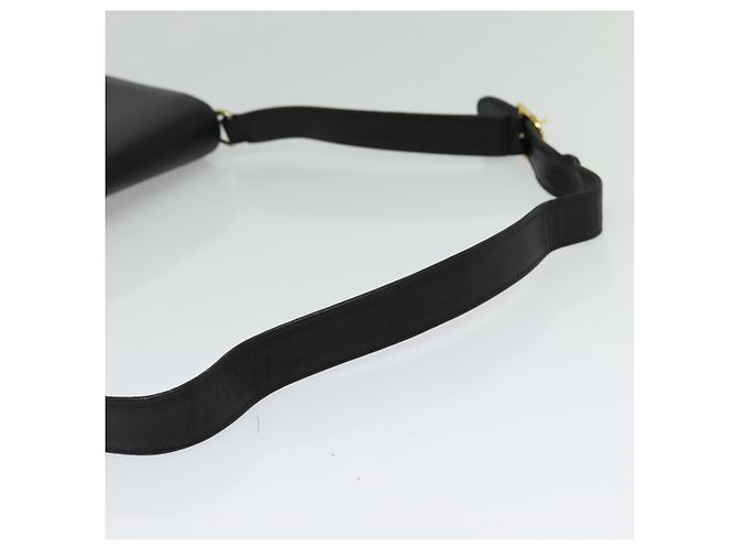 Borsa a spalla in pelle nera e oro della linea Sherry di GUCCI Auth ep9327 Nero D'oro - vista 7