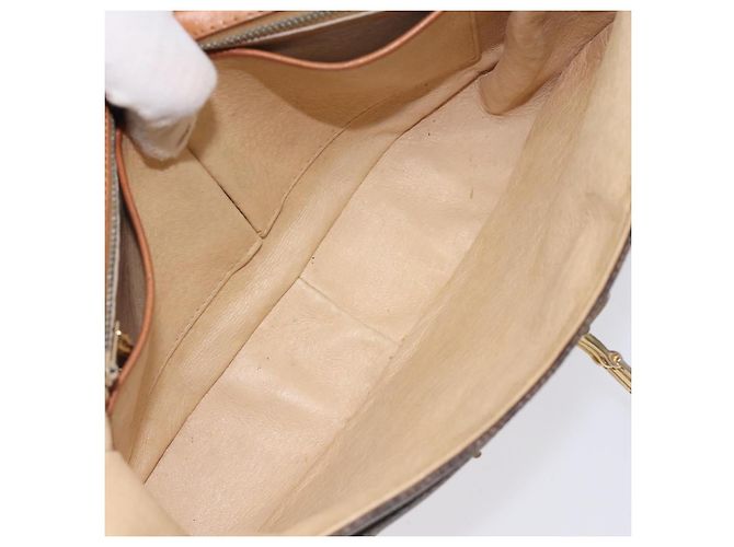 Céline CELINE Macadam Canvas Schultertasche aus PVC-Leder Braun Gold Auth 128760 Golden - Ansicht 11