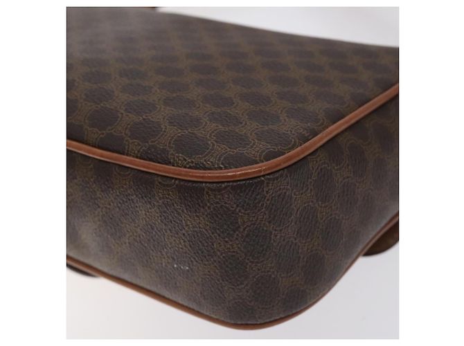 Céline CELINE Macadam Canvas Schultertasche aus PVC-Leder Braun Gold Auth 128760 Golden - Ansicht 15
