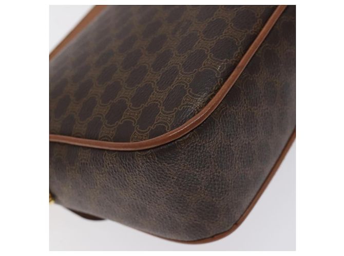 Céline CELINE Macadam Canvas Schultertasche aus PVC-Leder Braun Gold Auth 128760 Golden - Ansicht 16