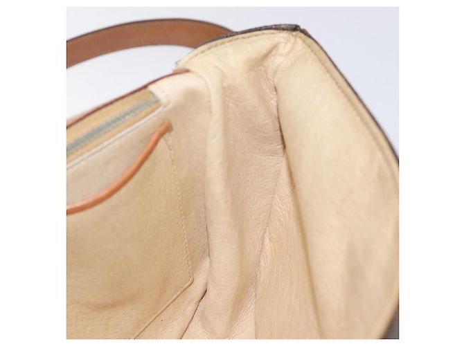 Céline CELINE Macadam Canvas Schultertasche aus PVC-Leder Braun Gold Auth 128760 Golden - Ansicht 19