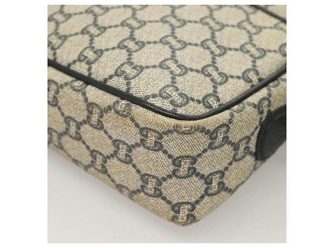 Borsa a Spalla GUCCI GG Plus Supreme PVC Blu Navy Oro Auth BA3799 D'oro - vista 15
