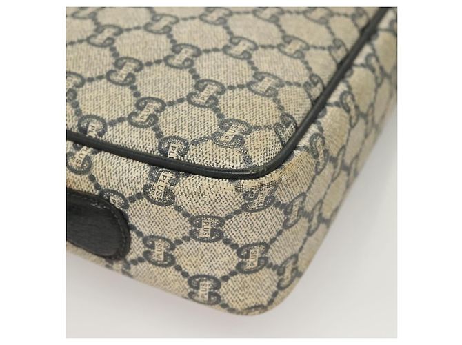 Borsa a Spalla GUCCI GG Plus Supreme PVC Blu Navy Oro Auth BA3799 D'oro - vista 16