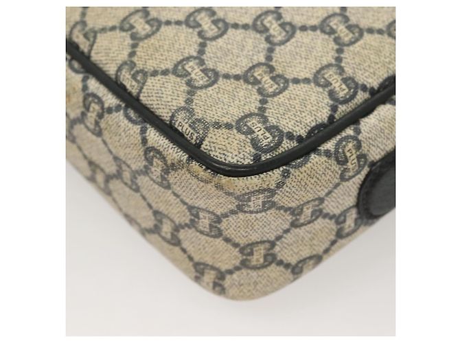 Borsa a Spalla GUCCI GG Plus Supreme PVC Blu Navy Oro Auth BA3799 D'oro - vista 17