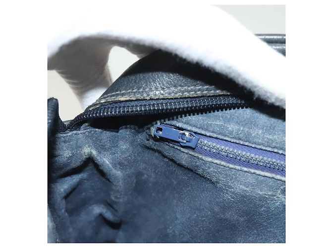 Borsa a Spalla GUCCI GG Plus Supreme PVC Blu Navy Oro Auth BA3799 D'oro - vista 21