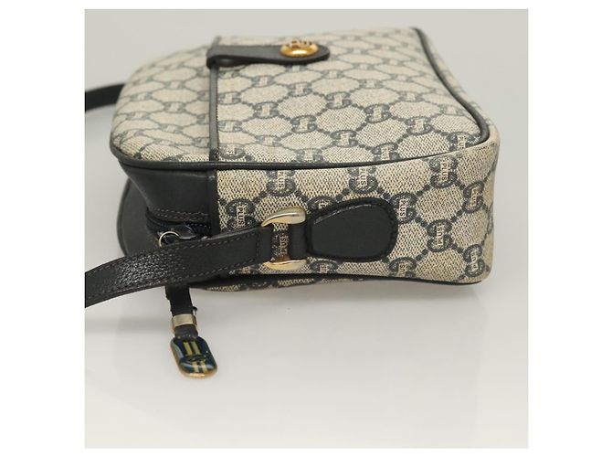Borsa a Spalla GUCCI GG Plus Supreme PVC Blu Navy Oro Auth BA3799 D'oro - vista 4