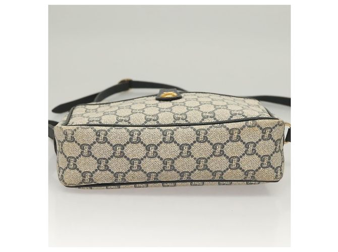 Borsa a Spalla GUCCI GG Plus Supreme PVC Blu Navy Oro Auth BA3799 D'oro - vista 5