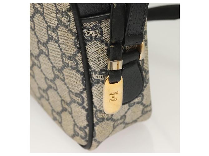 Borsa a Spalla GUCCI GG Plus Supreme PVC Blu Navy Oro Auth BA3799 D'oro - vista 9