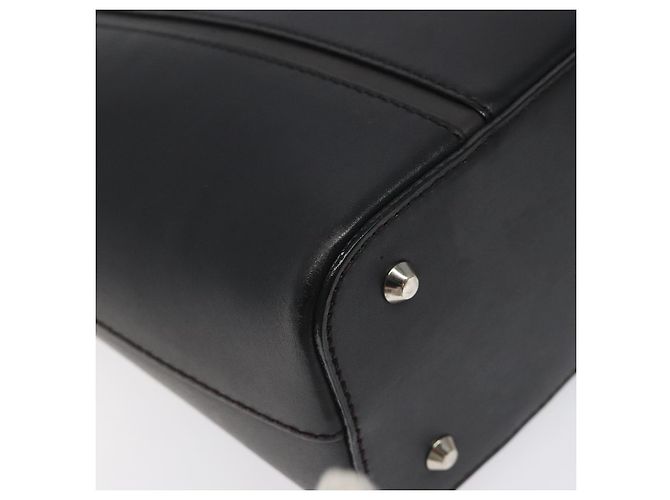 Borsa a mano in pelle nera e argento autentica BURBERRY ep9535 Nero - vista 14