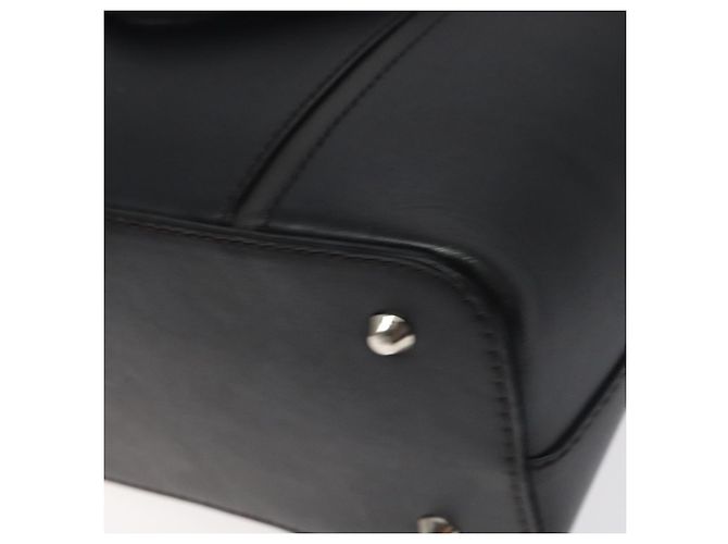 Borsa a mano in pelle nera e argento autentica BURBERRY ep9535 Nero - vista 15