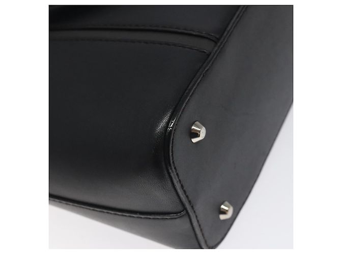 Borsa a mano in pelle nera e argento autentica BURBERRY ep9535 Nero - vista 16