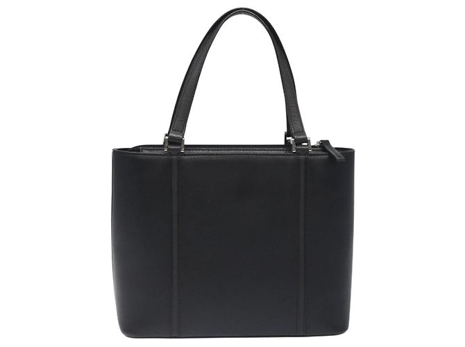 Borsa a mano in pelle nera e argento autentica BURBERRY ep9535 Nero - vista 2