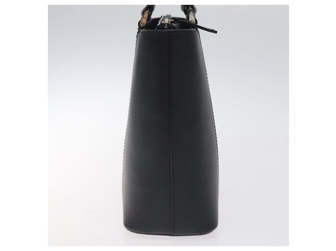 Borsa a mano in pelle nera e argento autentica BURBERRY ep9535 Nero - vista 3