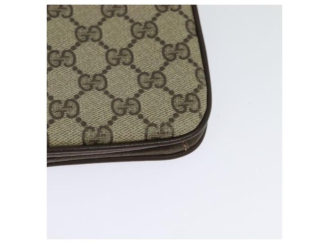 Gucci Sac à bandoulière GG Supreme en PVC beige et or Auth th6212 Doré - vue 16