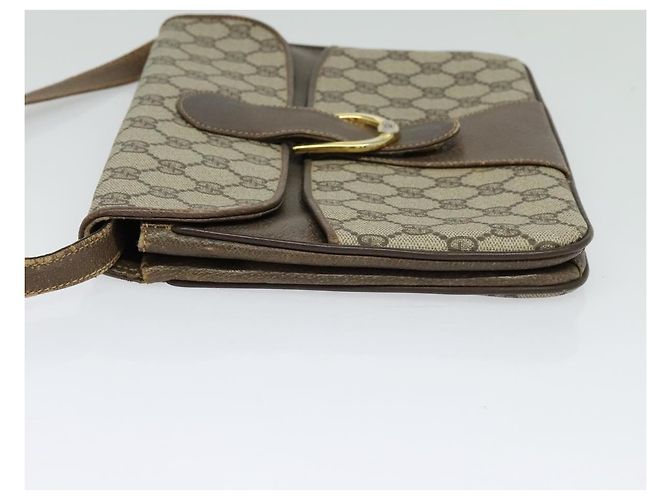Gucci Sac à bandoulière GG Supreme en PVC beige et or Auth th6212 Doré - vue 3