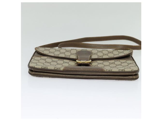 Gucci Sac à bandoulière GG Supreme en PVC beige et or Auth th6212 Doré - vue 5