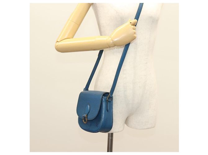 LOUIS VUITTON Borsa a Spalla Epi Saint Cloud PM Blu M52195 LV Auth ep9356 - vista 22