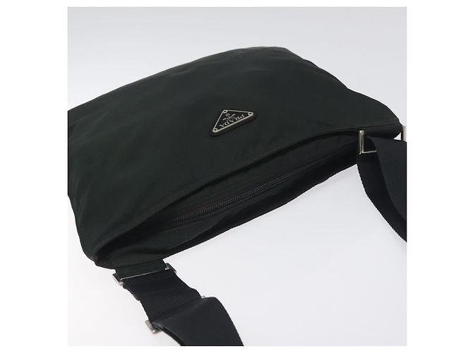 Borsa a Spalla PRADA in Nylon Nero Argento Autentica mr1401 - vista 6