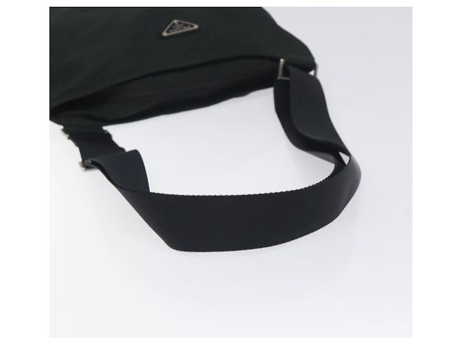 Borsa a Spalla PRADA in Nylon Nero Argento Autentica mr1401 - vista 7