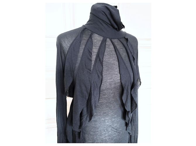 Antik Batik Mabillon Kleid Grau Wolle - Ansicht 4