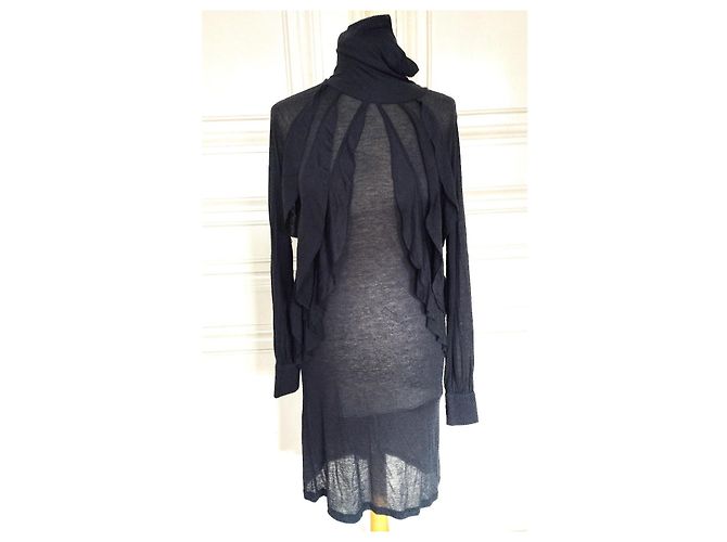 Antik Batik Mabillon Kleid Grau Wolle - Ansicht 8