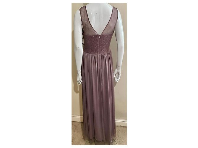 Vera Wang Abito da sera malva in tulle e paillettes Rosa - vista 2