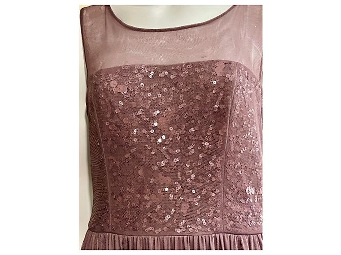 Vera Wang Abito da sera malva in tulle e paillettes Rosa - vista 5