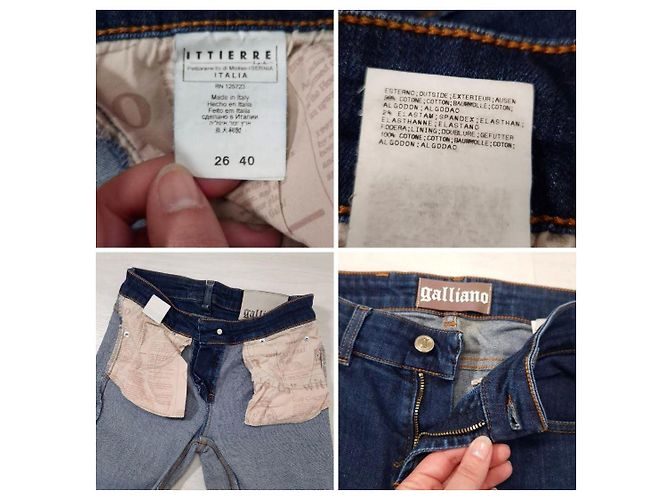 Jeans skinny Y2K Galliano Azul - vista 8