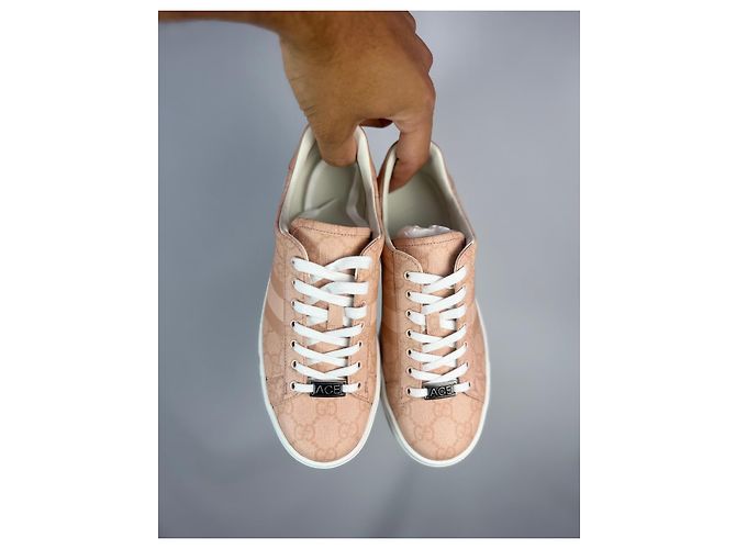 Gucci Ace Monogram Sneaker Rosa Leder Gr. 37 Pink - Ansicht 11